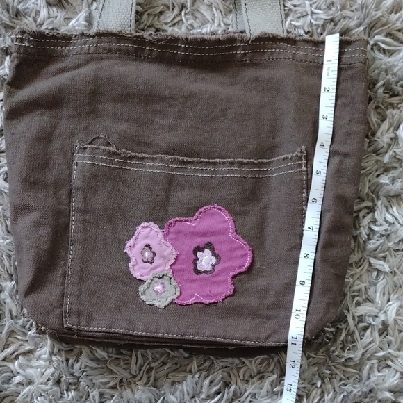 Brown Floral Tote Bag - Picture 3 of 9